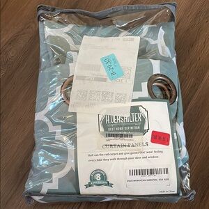 Moroccan Pattern Curtains Panel Size 100” W & 95” long NWT